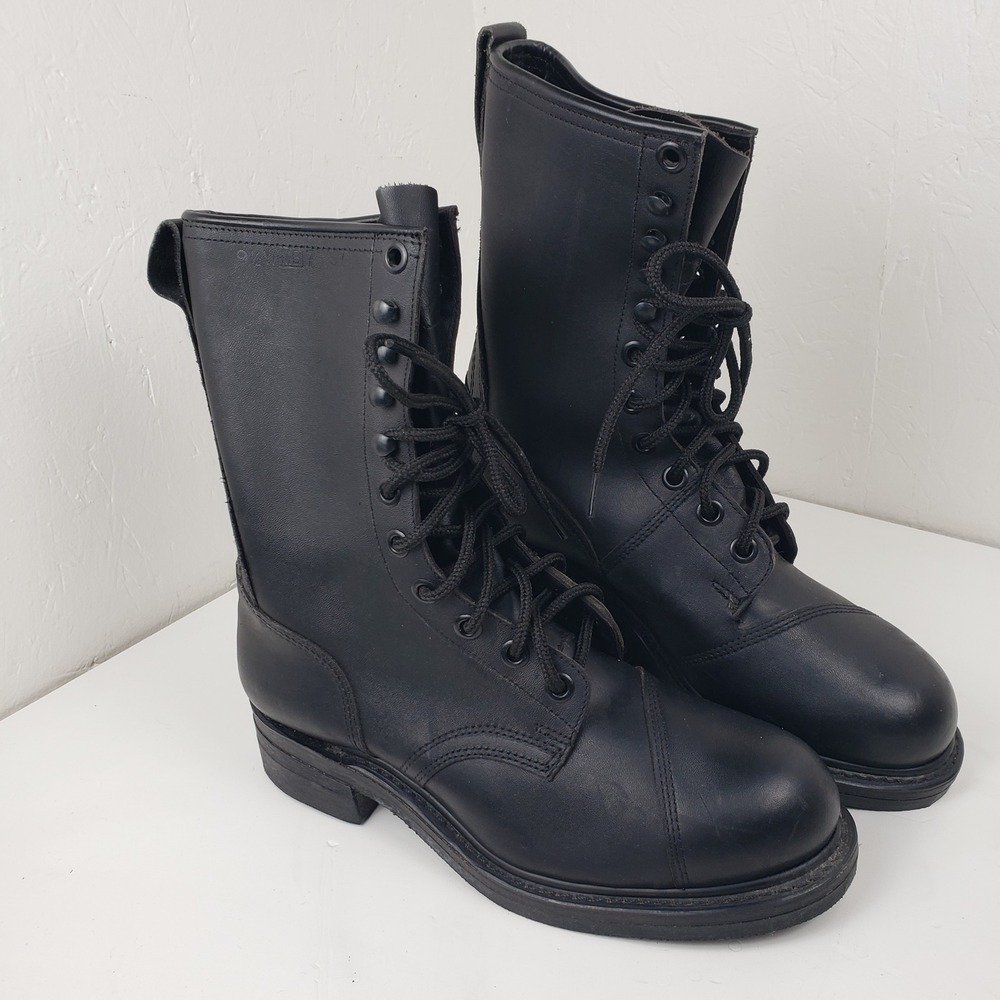 Biltrite Military‎ Combat Moto Black Leather Boots 9.5 W Cap Toe Steel Toe 1997